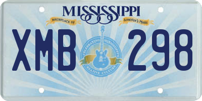 MS license plate XMB298