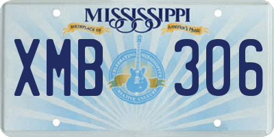 MS license plate XMB306