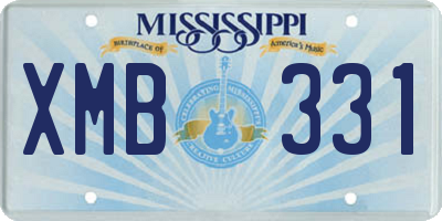 MS license plate XMB331
