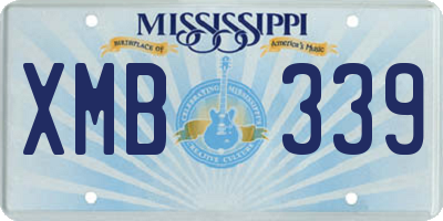 MS license plate XMB339