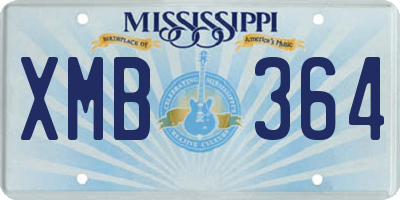 MS license plate XMB364