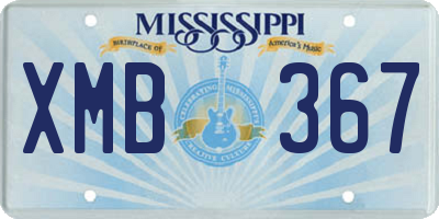 MS license plate XMB367