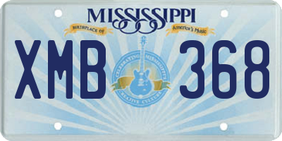 MS license plate XMB368