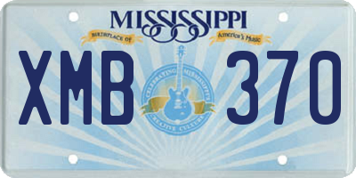 MS license plate XMB370