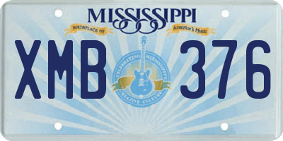 MS license plate XMB376