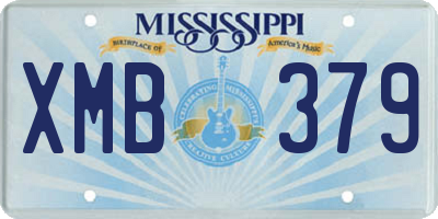 MS license plate XMB379