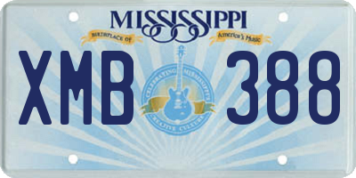 MS license plate XMB388