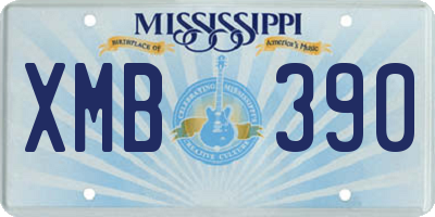 MS license plate XMB390