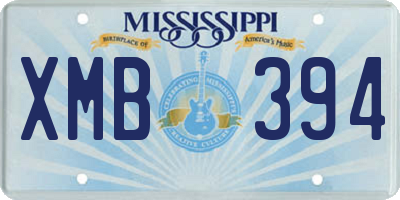MS license plate XMB394