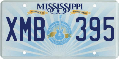 MS license plate XMB395
