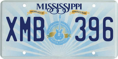 MS license plate XMB396