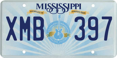 MS license plate XMB397
