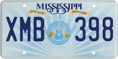 MS license plate XMB398