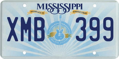 MS license plate XMB399