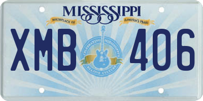 MS license plate XMB406