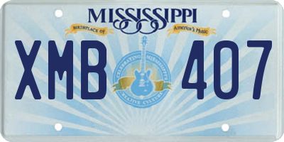 MS license plate XMB407
