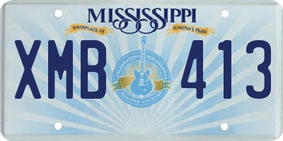 MS license plate XMB413