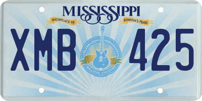 MS license plate XMB425