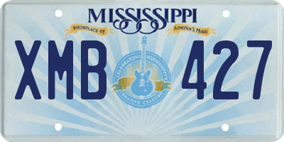MS license plate XMB427