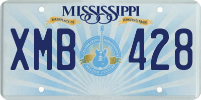 MS license plate XMB428