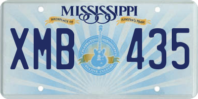 MS license plate XMB435
