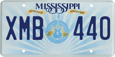 MS license plate XMB440
