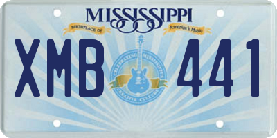 MS license plate XMB441
