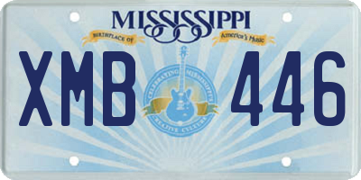 MS license plate XMB446