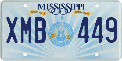 MS license plate XMB449