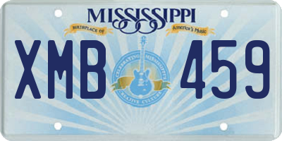 MS license plate XMB459