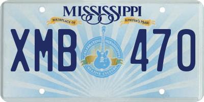 MS license plate XMB470