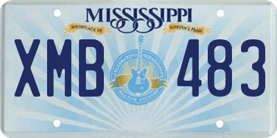 MS license plate XMB483