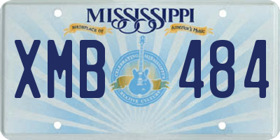 MS license plate XMB484