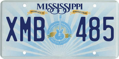 MS license plate XMB485
