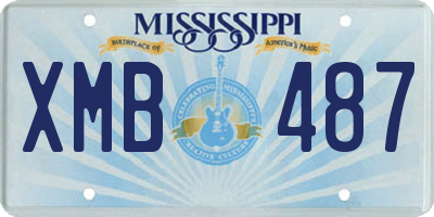 MS license plate XMB487