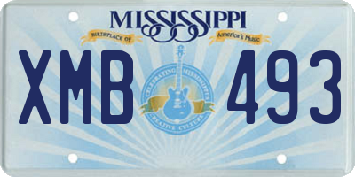 MS license plate XMB493