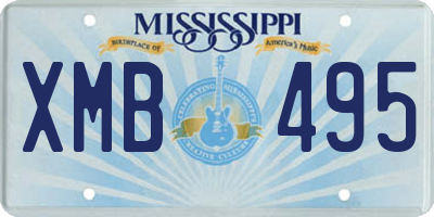 MS license plate XMB495