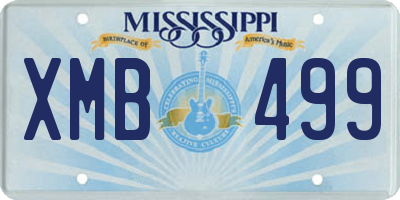 MS license plate XMB499
