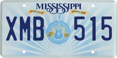 MS license plate XMB515
