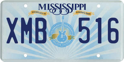MS license plate XMB516