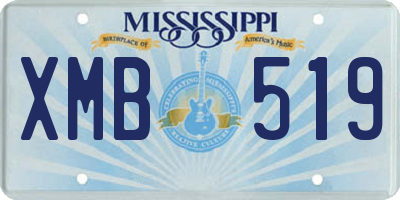MS license plate XMB519