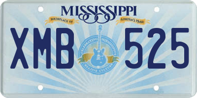MS license plate XMB525