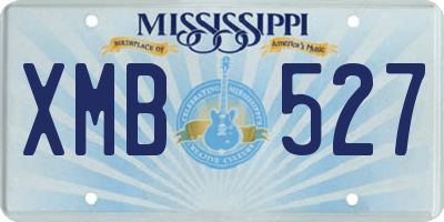 MS license plate XMB527
