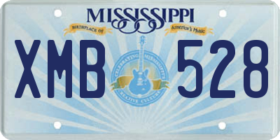 MS license plate XMB528