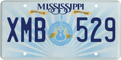MS license plate XMB529