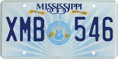 MS license plate XMB546