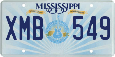MS license plate XMB549