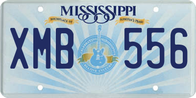 MS license plate XMB556