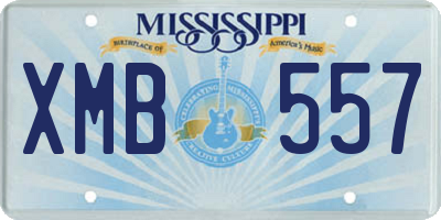 MS license plate XMB557