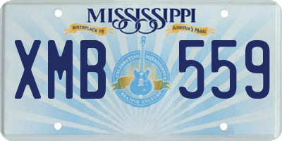 MS license plate XMB559